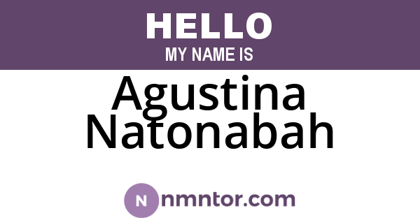 Agustina Natonabah