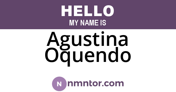 Agustina Oquendo