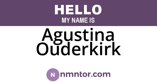 Agustina Ouderkirk