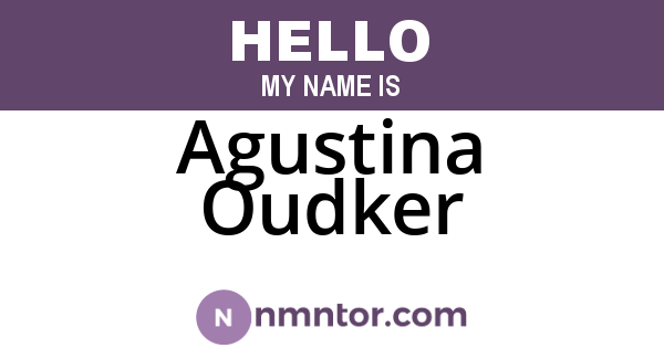 Agustina Oudker