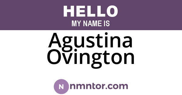Agustina Ovington
