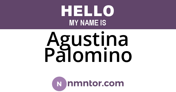 Agustina Palomino