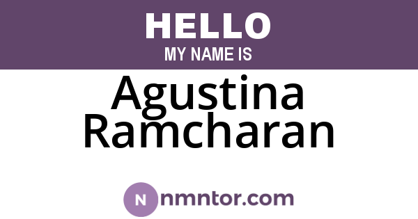 Agustina Ramcharan