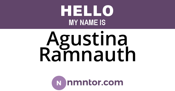 Agustina Ramnauth