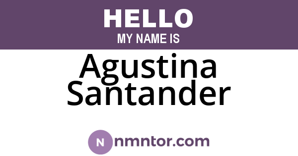 Agustina Santander