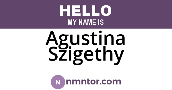 Agustina Szigethy