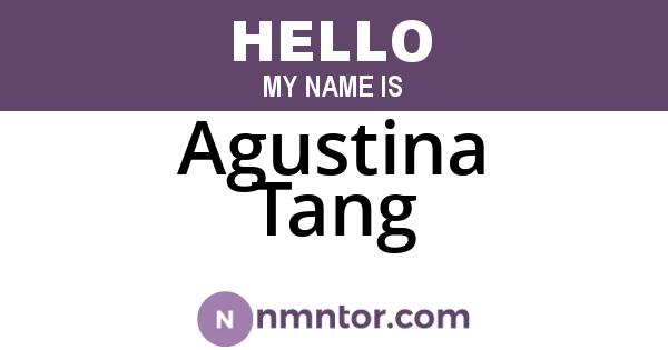 Agustina Tang