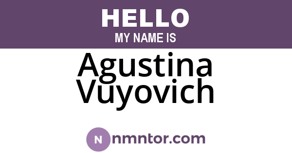 Agustina Vuyovich