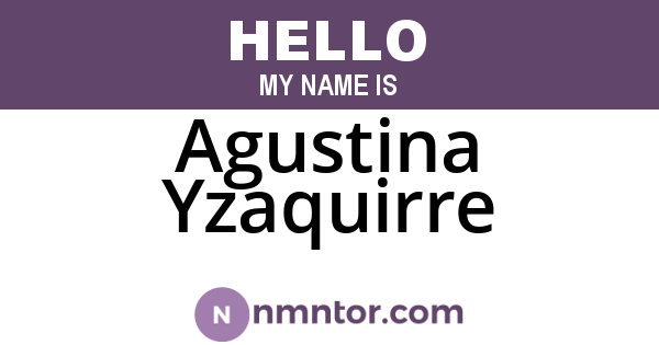 Agustina Yzaquirre