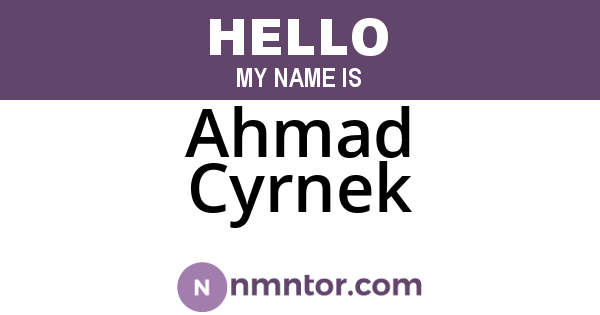 Ahmad Cyrnek