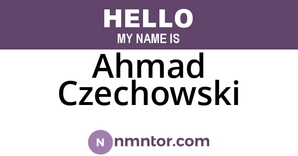 Ahmad Czechowski
