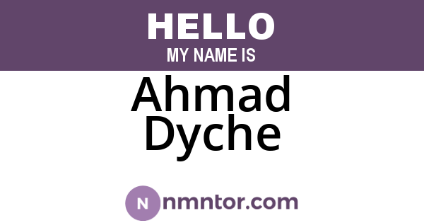 Ahmad Dyche