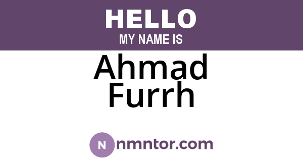 Ahmad Furrh