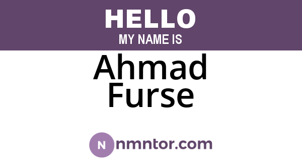 Ahmad Furse
