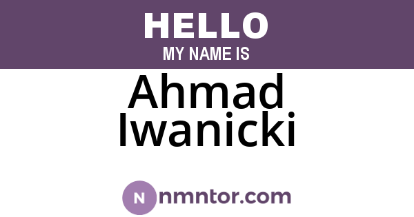 Ahmad Iwanicki