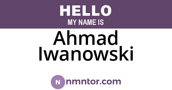Ahmad Iwanowski