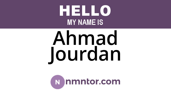 Ahmad Jourdan