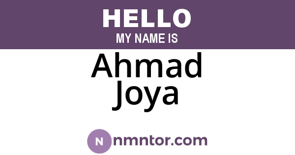 Ahmad Joya