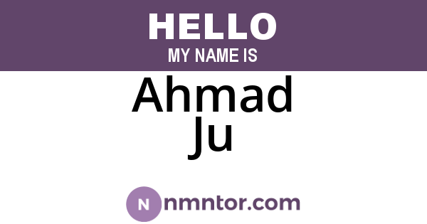 Ahmad Ju