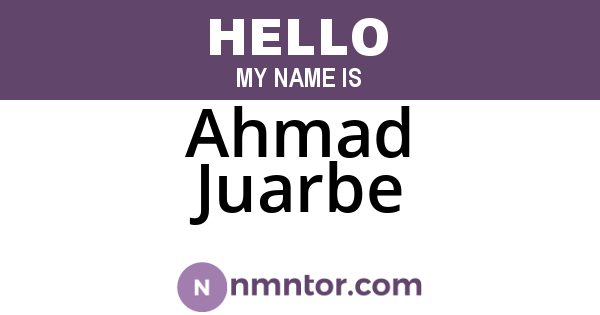 Ahmad Juarbe