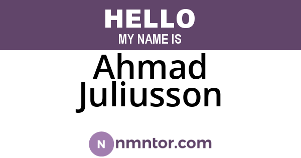 Ahmad Juliusson