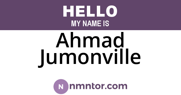 Ahmad Jumonville