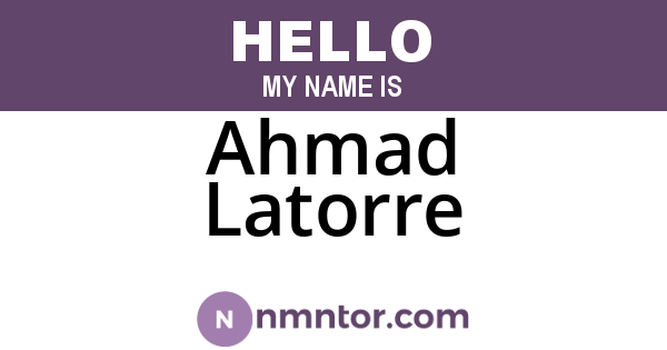 Ahmad Latorre