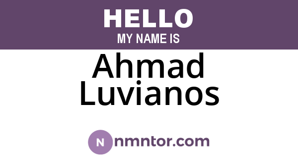 Ahmad Luvianos