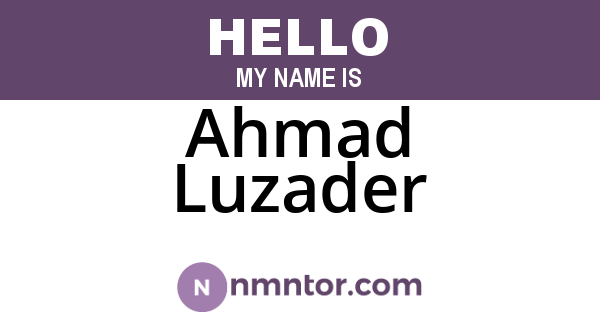 Ahmad Luzader