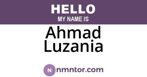 Ahmad Luzania