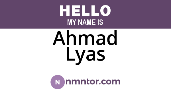 Ahmad Lyas