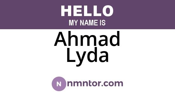 Ahmad Lyda