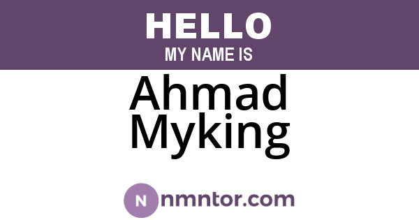 Ahmad Myking