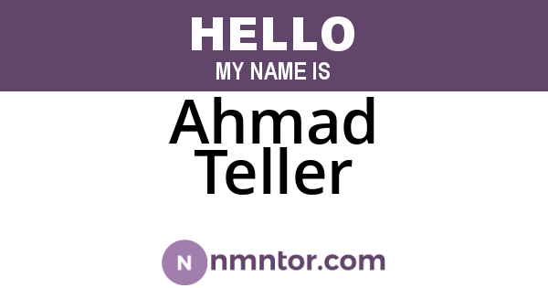 Ahmad Teller