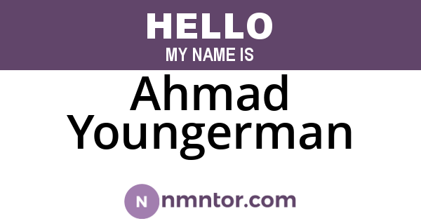 Ahmad Youngerman