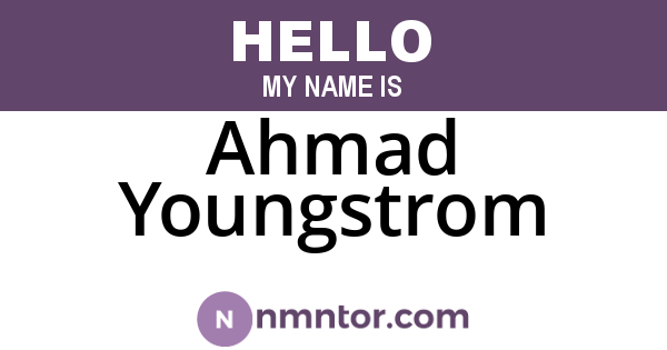 Ahmad Youngstrom