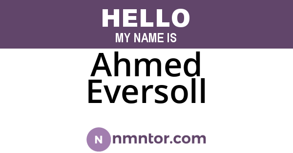 Ahmed Eversoll