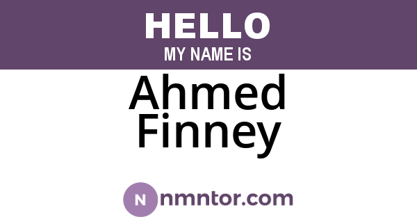 Ahmed Finney