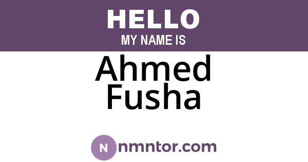 Ahmed Fusha