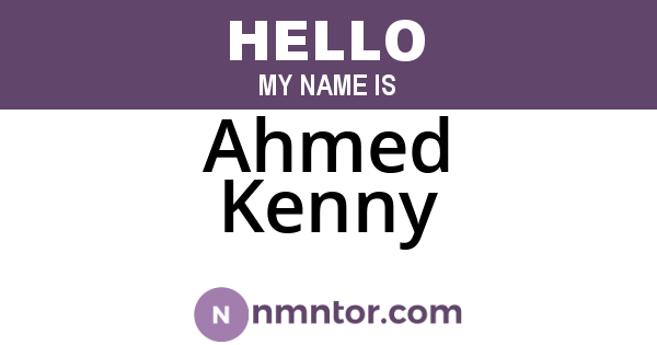 Ahmed Kenny