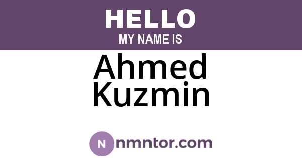 Ahmed Kuzmin