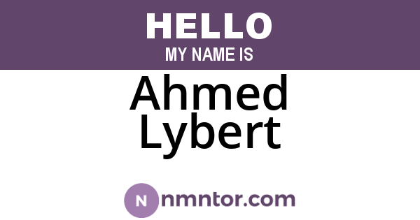 Ahmed Lybert