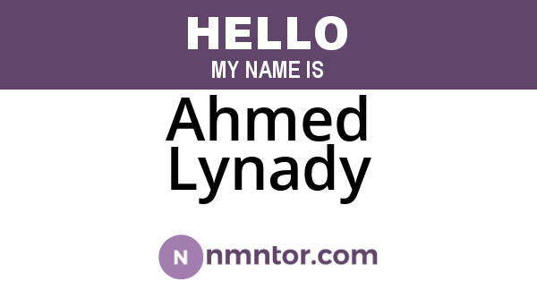 Ahmed Lynady