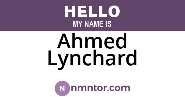 Ahmed Lynchard