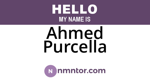 Ahmed Purcella