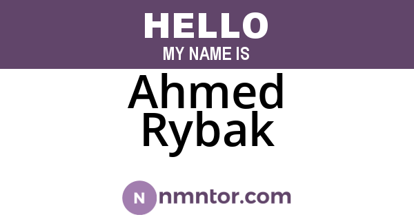 Ahmed Rybak