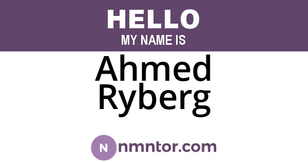 Ahmed Ryberg