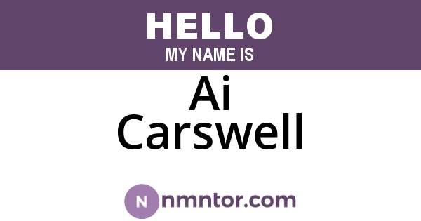 Ai Carswell