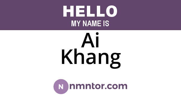 Ai Khang