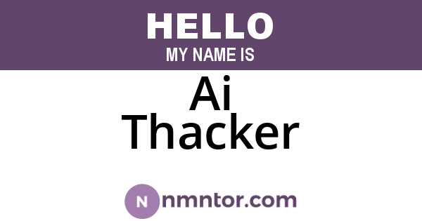 Ai Thacker